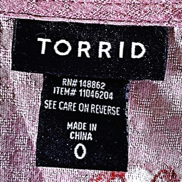 Torrid Lg Floral Lavender Split V-neck Sleeveless Empire Waistline Blouse - Picture 3 of 7